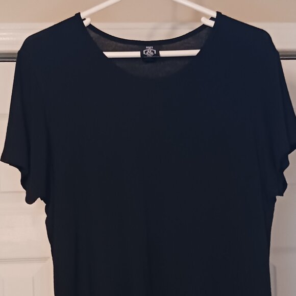 #244 3/$18 - Agnes Dora Black Short Sleeve Top Size Large - Picture 4 of 6